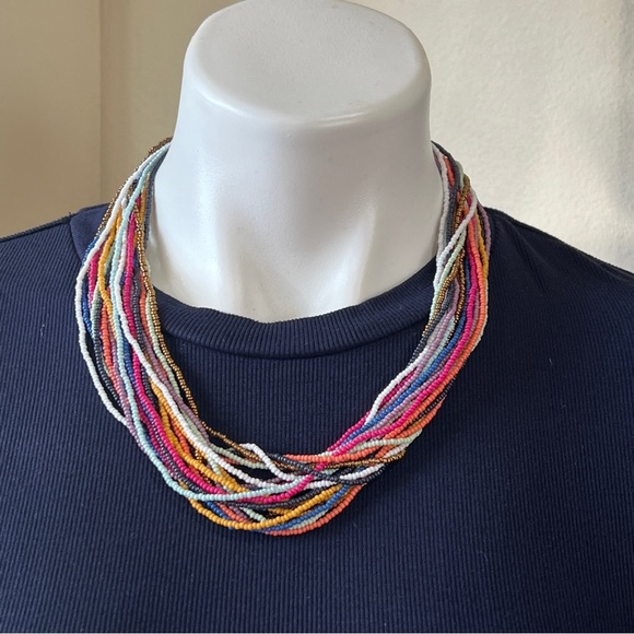 Quinn Seed Beads Multicolor Necklace - Picture 1 of 8